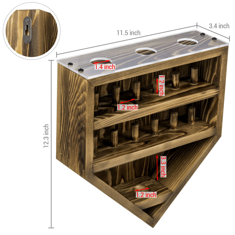 Gracie Oaks Aslam Wall Mounted Championship Ring Display Case Wayfair